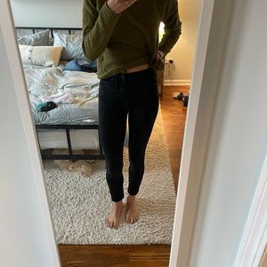 J Crew High Rise Black Denim Skinny Jean